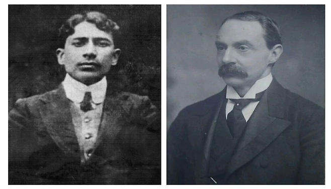 인도의 독립운동가 딩그라(왼쪽)와 그에 의해 피살된 커즌 와일리(1848~1909) ⓒ이원혁제공