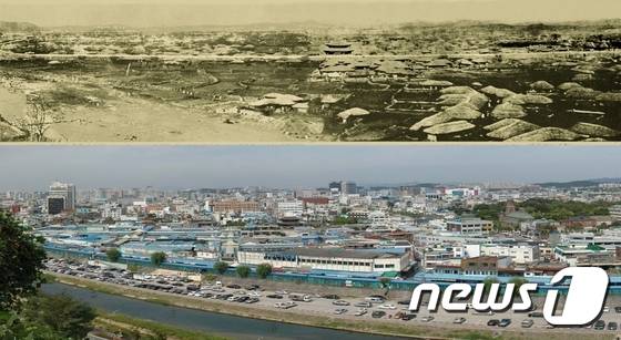 전주부성, 풍남문, 남부시장의 과거와 현재 모습/뉴스1 DB