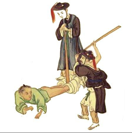 19세기 조선 풍속화 ‘곤장’. 기산 김준곤 작