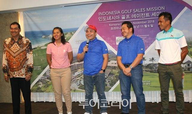 ▲ 인도네시아 골프 관계자들이 방한, 골프 코스의 매력을 소개했다.