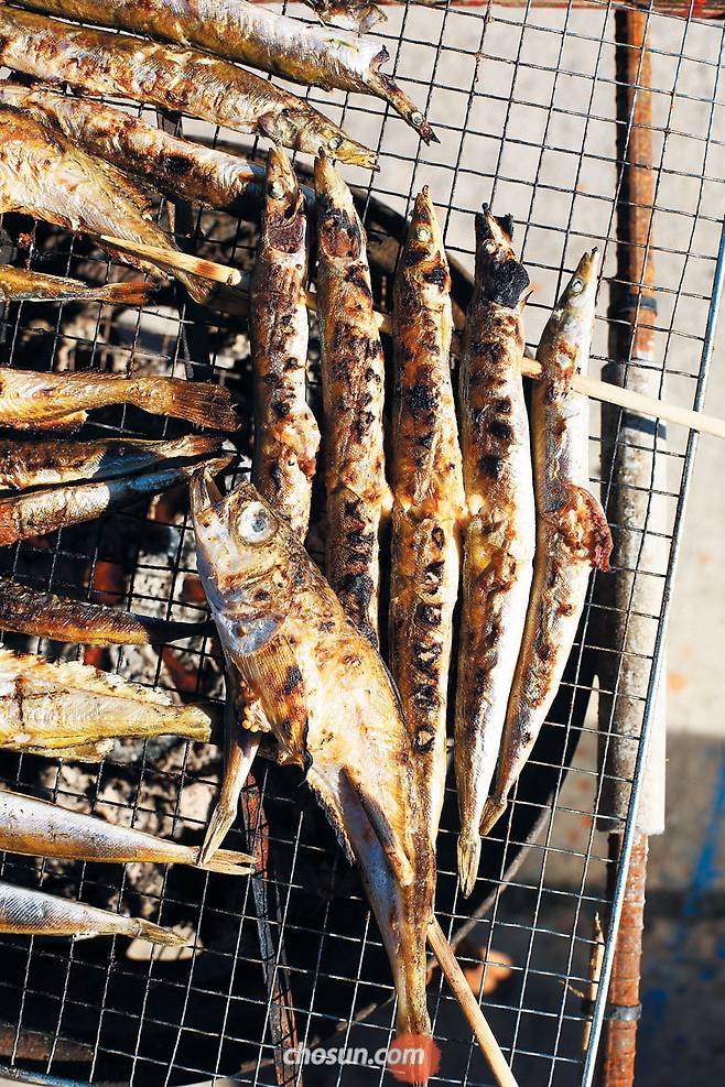 한동안 무분별한 조업으로 어획량이 줄었던 양미리가 올해는 풍어(豊漁)다. 바짝 구워 한 입 씹으니 머리부터 꼬리까지 버릴 게 없다. / 양수열 영상미디어 기자