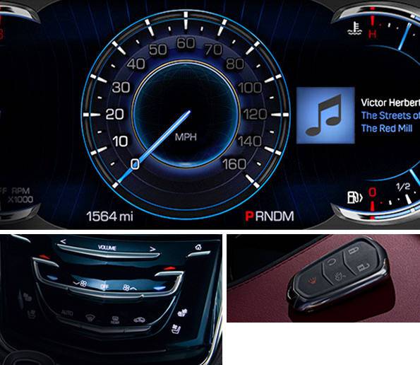 캐딜락 CTS 계기판.