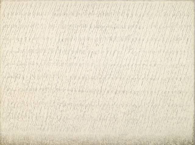 박서보 ‘묘법(Ecriture) No.43-78-79-81’ 1981년, 면천에 유채와 흑연 작업, 193.5x259.5cm /사진제공=국립현대미술관