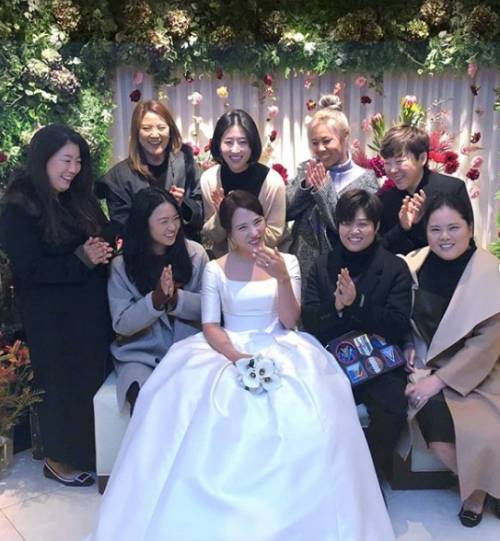 박희영 프로 결혼식에 참석한 골프 선수들. 사진출처=유소연의 인스타그램
