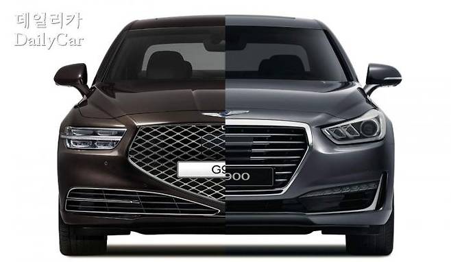 G90과 EQ900의 앞모습