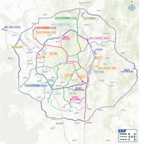 서도권 철도 중추망 및 복합환승센터 구축 (안) 사진=국토교통부