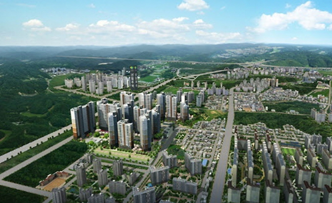 원주 단구 내안애카운티 에듀파크 광역조감도 [사진제공: 한국자산신탁]