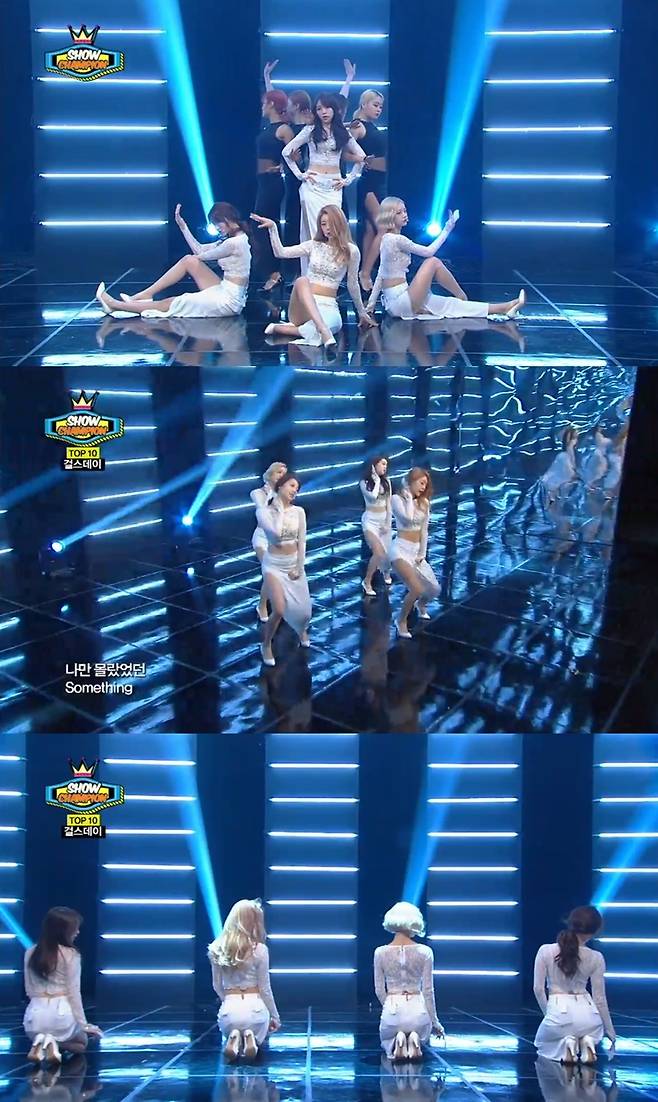 ▲ 걸그룹 걸스데이의 '썸씽' 무대. 사진|방송화면 캡처