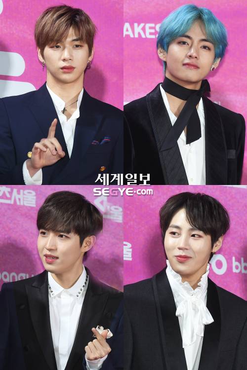 강다니엘, 뷔, 하성운, 김재환(사진 왼쪽 위 시계방향)