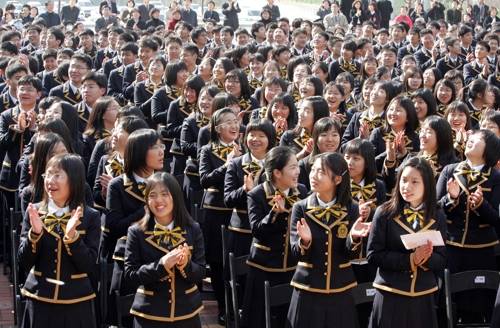 (서울=연합뉴스) 2005년 용인외고 입학식 [연합뉴스 자료사진]