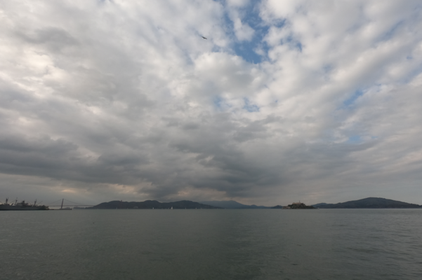 고프로 히어로7로 찍은 샌프란시스코 항만에서 본 바다. 광각으로 시원하면서도 드라마틱한 사진과 영상을 연출하기에 좋다. /김범수 기자