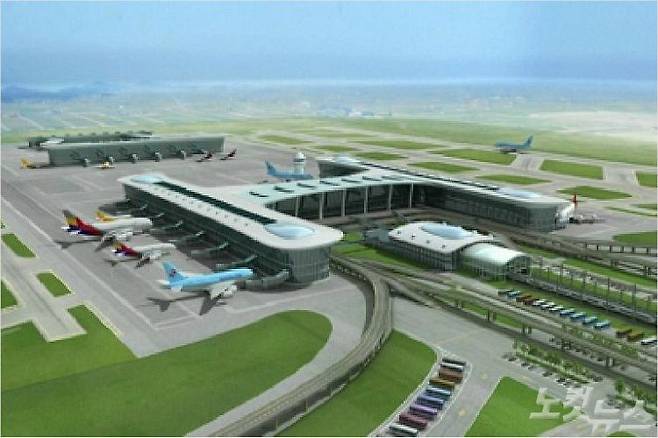 예비타당선 면제 대상 사업으로 확정된 새만금 국제공항 조감도.