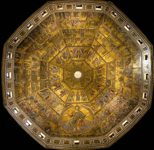 프란체스코 수사 자코부스의 천지창조를 포함한 천정 모자이크화 사진=Wikipedia