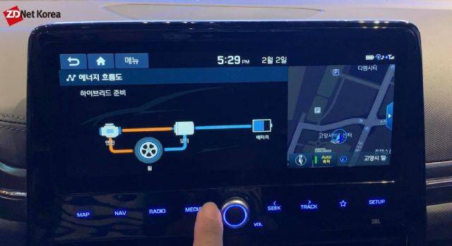 하이브리드 에너지 흐름도 그래픽은 너무 저렴한 느낌을 준다. (사진=지디넷코리아)