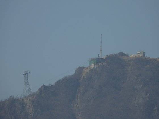 백암산 케이블카 공사 현장. 강찬수 기자
