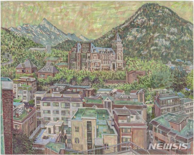 【서울=뉴시스】민정기,<청풍계 1> 2019 Oil on canvas 130 x 162 cm Courtesy of Kukje Gallery 사진 안천호, 이미지 제공 국제갤러리