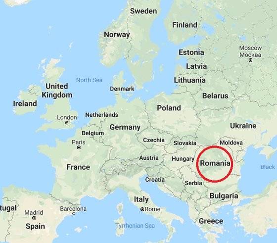 루마니아 지도. [사진 구글맵]