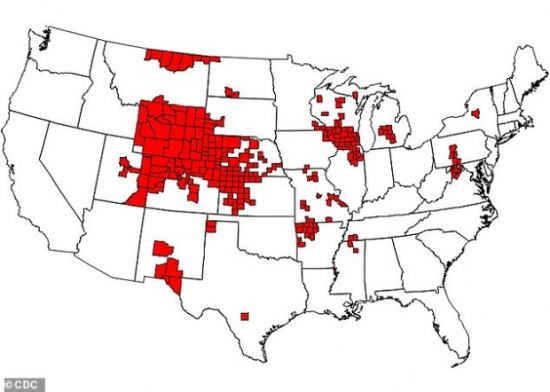 미국 전역으로 확대되고 있는 CWD. CDC