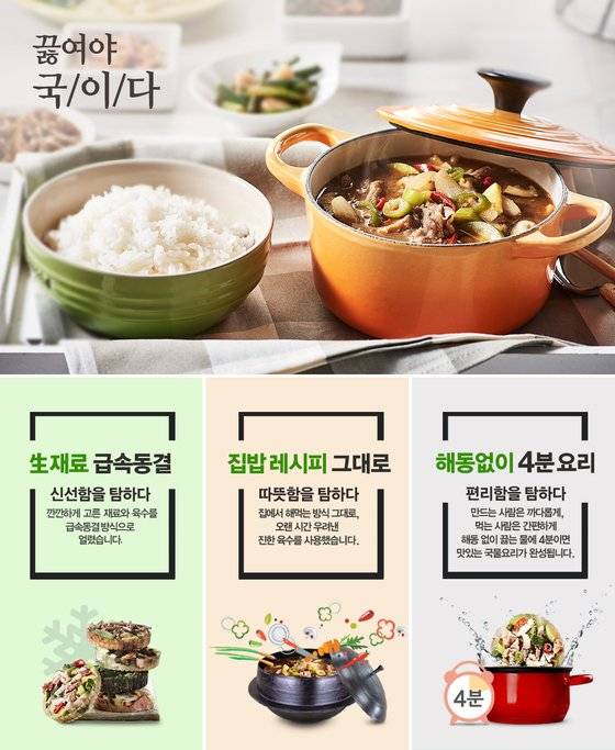 농심이 2017년 론칭한 HMR 브랜드 쿡탐            {사진 농심]