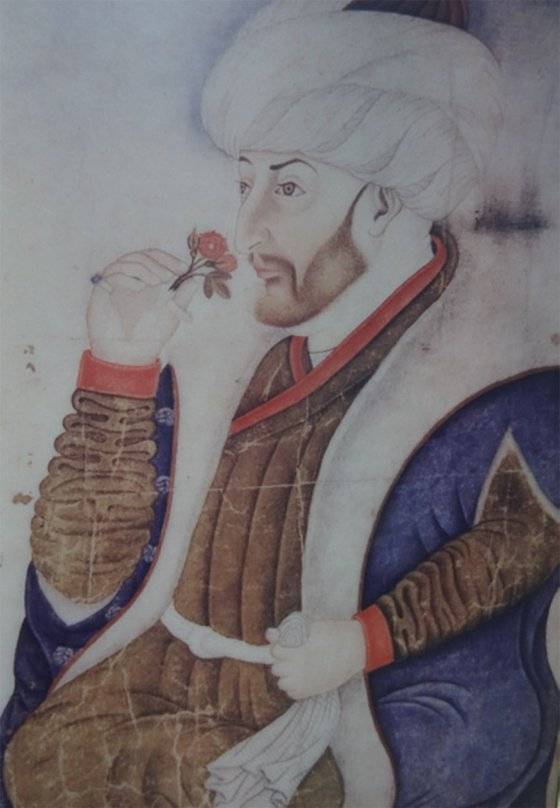 두 차례에 걸쳐 술탄에 오른 메흐메드 2세. 항상 장미향을 맡는 군주로 그려진다. 군사만이 아니라, 외교·예술에도 조예가 깊은 ‘젊은’ 리버럴 아츠형 술탄이었다. / 사진:유민호