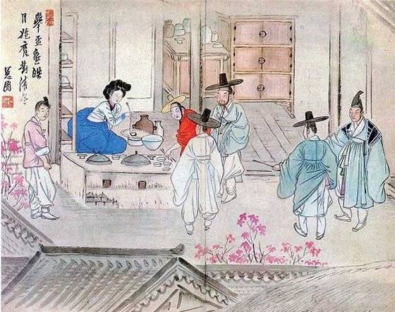 신윤복의 '주사거배(酒肆擧盃)' [중앙포토]