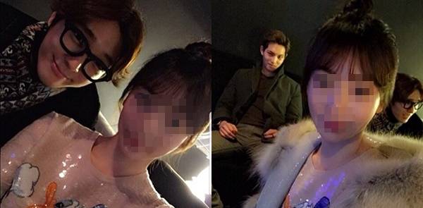 사진은 최종훈, 이종현과 사진을 찍은 황하나. /사진=황하나 인스타그램