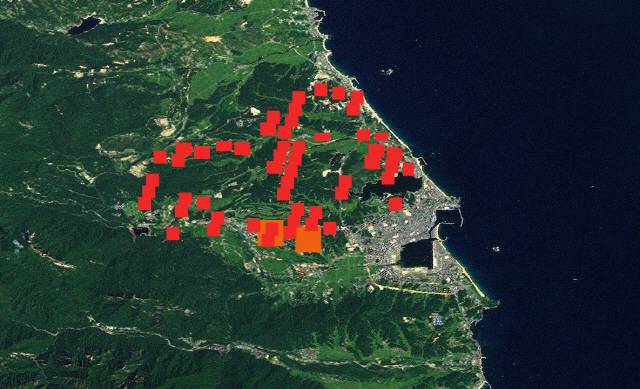 강원도 고성 지역 산불 상황 / FIRMS NASA