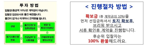 인터넷에 공개된 기획부동산 토지 매매 방법 [밸류맵 제공]