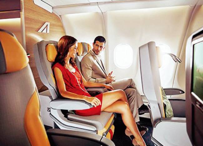 알리탈리아 프리미엄 이코노미석.  [알리탈리아항공]