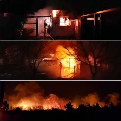 급박했던 산불 피해 현장, 소방관이 위험을 무릅쓰고 불을 꺼보지만 대형 화재 현장에서는 인간의 한계를 느낄 수 밖에 없다.