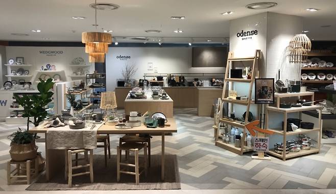 롯데백화점 잠실점 10층에 마련된 '오덴세' 매장 [사진=CJ ENM 오쇼핑 부문]