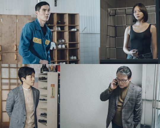 ‘구해줘2’의 배우 엄태구(왼쪽 위부터 시계방향), 이솜, 천호진, 김영민 /사진제공=OCN