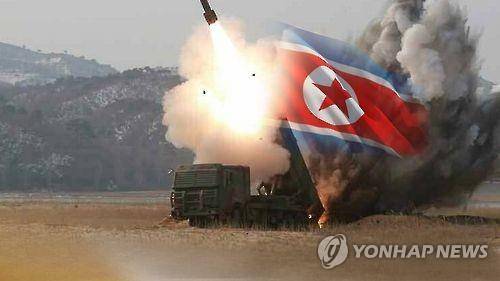 北, 단거리 발사체 발사...무력시위(CG) 연합뉴스 TV 제공