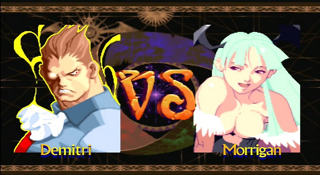 (작중 주인공인 드라큘라 데미트리. 1편의 일러스트와 3편의 일러스트)