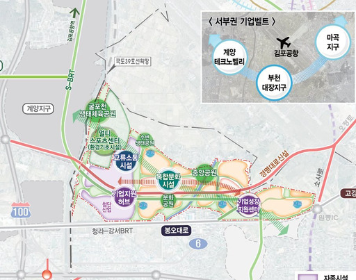 국토교통부가 7일 발표한 ‘수도권 주택 30만호 공급안-3차 신규택지 추진 계획’에 따른 새 신도시로 지정된 경기 부천시 대장동 일원의 개발 구상안. 국토교통부 제공