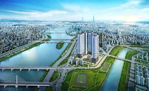 선유도역 더블뷰 투웨니퍼스트 항공조감도