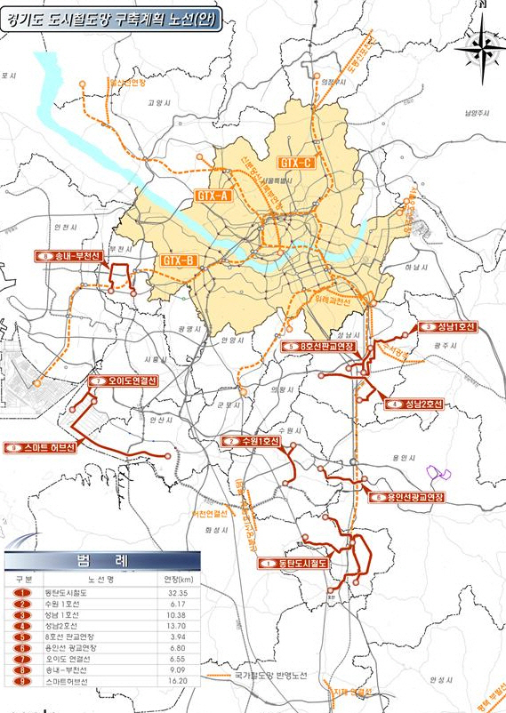 2019년도 경기도 도시철도망 구축계획안(사진=경기도)