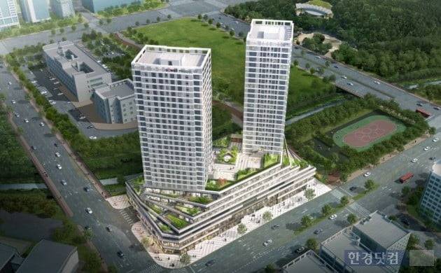 15일 잔여가구 41가구에 대해 무순위 청약을 진행하는  '분당 지웰 푸르지오' 조감도.
