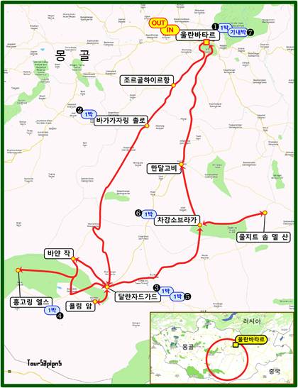▲2019 몽골 답사 개념도Ⓒ투어사피엔스