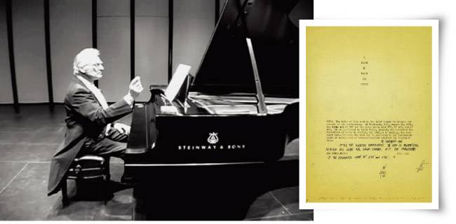 작곡가 존 케이지의 대표곡 ‘4분 33초’. [유튜브 캡처, 뉴욕 공공 도서관]