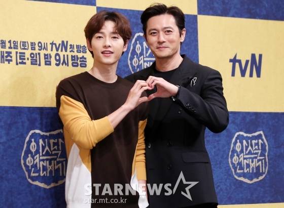 &nbsp;배우 송중기, 장동건 / 사진=김휘선 기자 hwijpg@