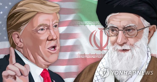 미국 트럼프 대통령-이란 아야톨라 세예드 알리 하메네이 최고지도자 (PG) [정연주 제작] 일러스트