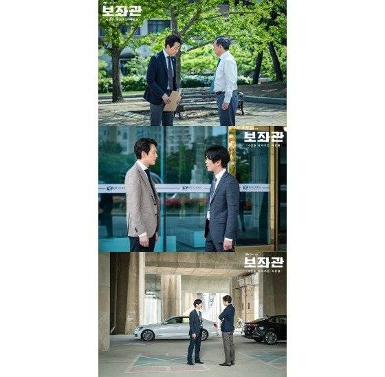 '보좌관'에서 이정재는 거의 대부분 콤비 스타일의 정장을 입고 등장한다. 재킷과 팬츠를 다른 색으로 맞춘 스타일이다. [사진 JTBC]