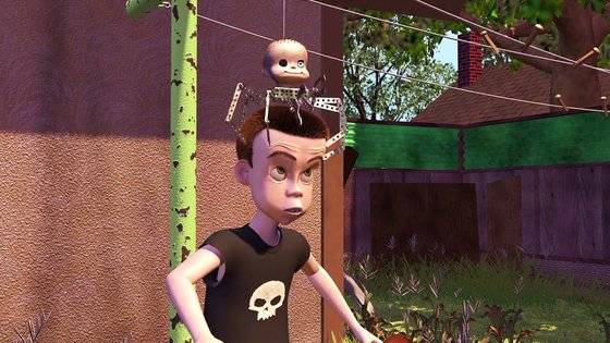 악동 시드에게 폭발당할 위기에 놓인 버즈. 그러나 우디의 영리한 전략, 기괴한 장난감들의 도움으로 위기에서 벗어납니다. [사진 디즈니]