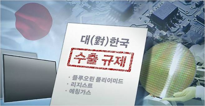 일본, 한국 대상 반도체ㆍ디스플레이 소재 수출 규제 (이미지=연합뉴스)