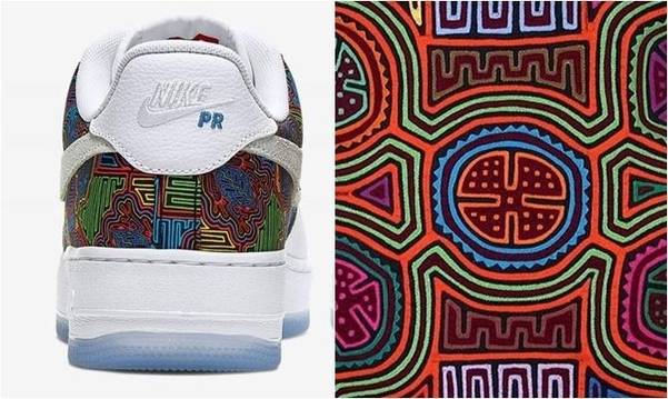 나이키는 ‘에어포스원 푸에르토리코’(왼쪽)를 출시했다가 파나마 원주민의 디자인을 허락 없이 사용했다는 비난에 제품을 전량 회수했다./나이키