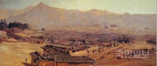 휴버트 보스, < 서울 풍경>, 31x68cm,  1899년. 국립현대미술관 제공