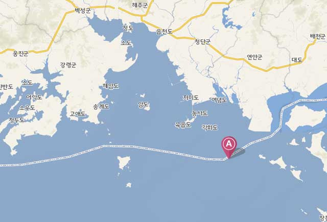 국토지리정보원 지도상 함박도