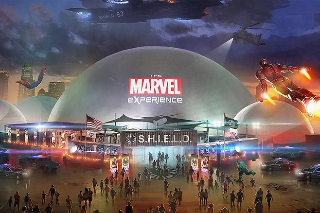마블에서 공개한 디즈니랜드 마블 파크 관련 이미지. 오는 8월 D23 EXPO(디즈니 엑스포)에서 자세한 정보가 공개될 예정이다. /사진출처=마블 엔터테인먼트