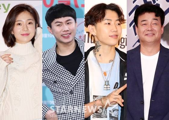 백진희(왼쪽부터), 양세형, 박재범, 백종원/사진=스타뉴스